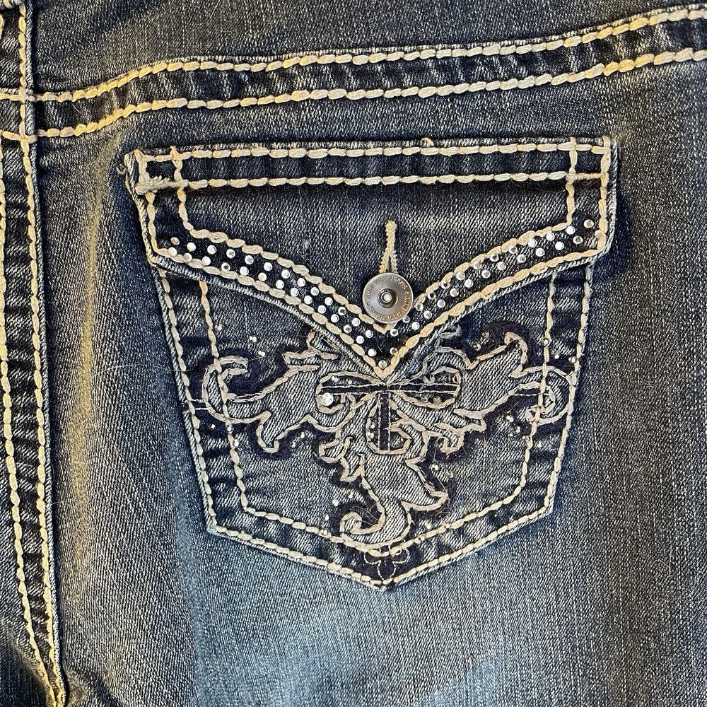 Nine West Women's‎ Annette Sz 12/30 Blue Bootcut Dark Wash Stretch Jeans - Picture 4 of 8